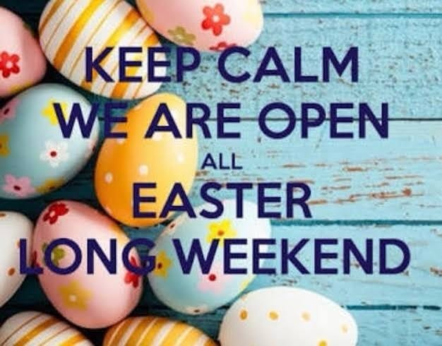 Yes we will be open 9am to 6pm all weekend!